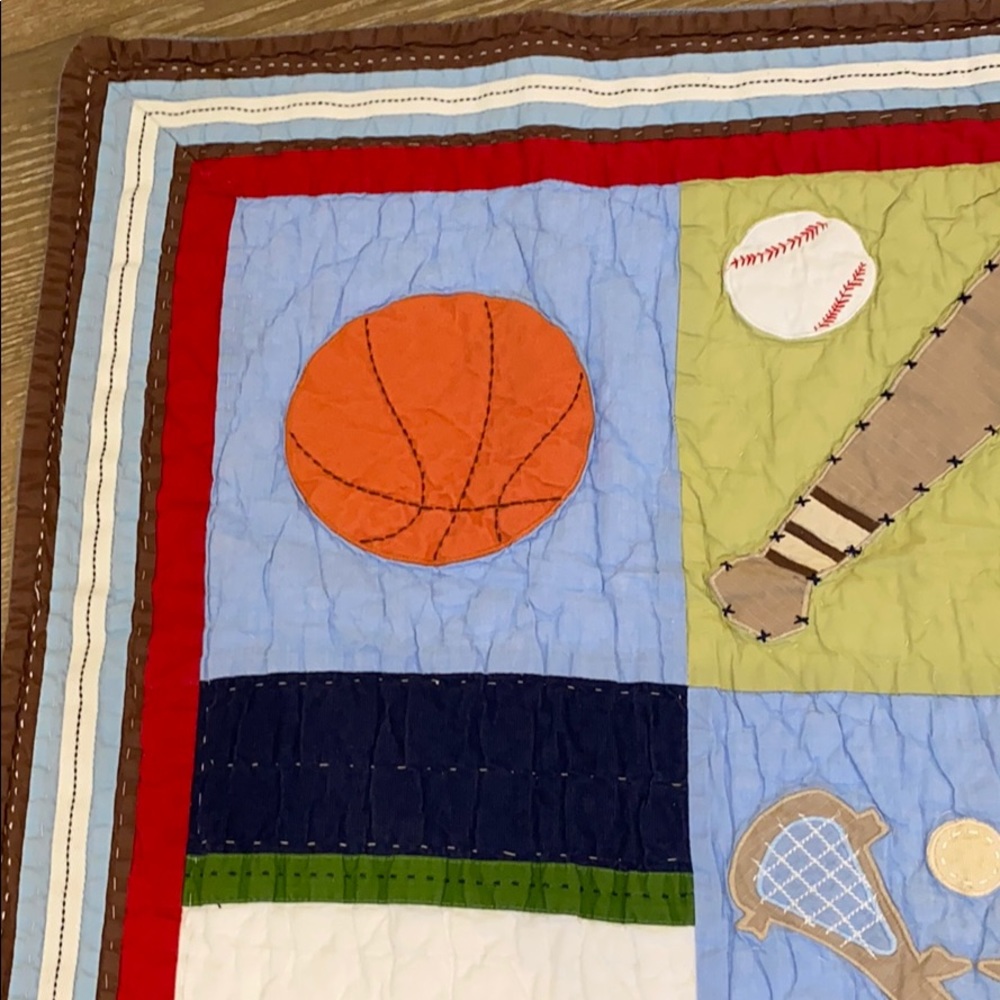 Pottery Barn Kids “JV Sports” nursery quilt - Picture 7 of 9